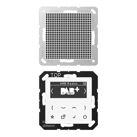Jung Smart Radio DAB+, Set Mono, serie AS/A, blanco alpino DAB A1 WW