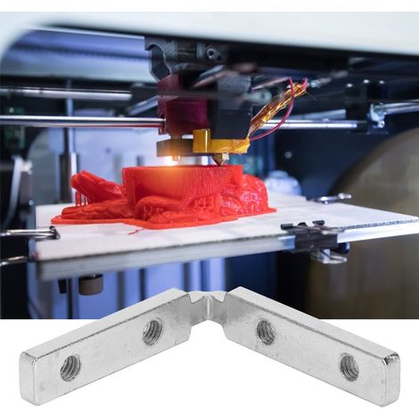 10 Pièces Connecteurs d'Angle Intérieur en Profilé Aluminium, Jonction en Forme L en Alliage de Zinc, Support pour Rainure Angulaire (1/5)