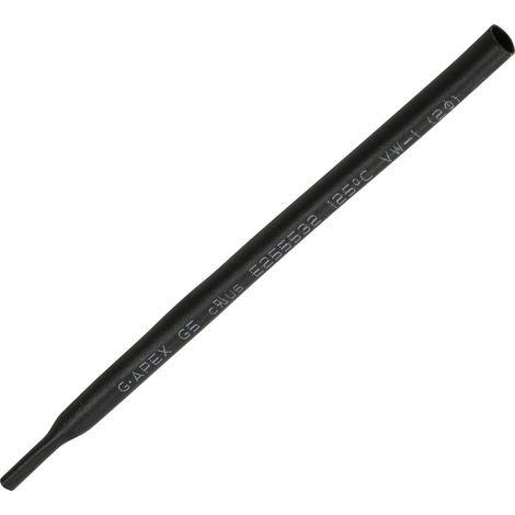 GAINE THERMORÉTRACTABLE SANS COLLE 2:1 TRU COMPONENTS B2G5-2 BK 1565142 NOIR Ø AVANT RETREINT: 2 MM 15 M (1/2)