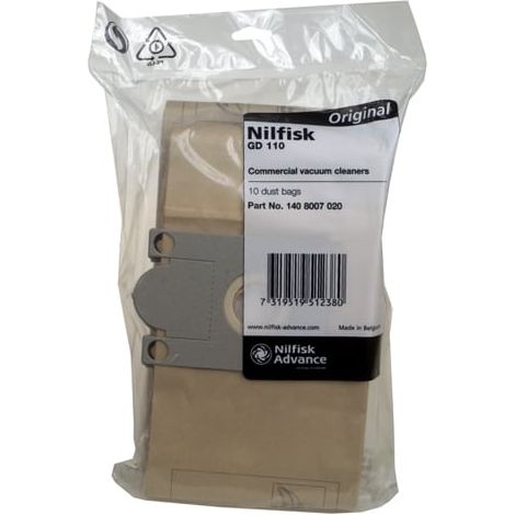 Nilfisk - bolsa para aspiradora nilfisk viking - 1408007020 - 7319519512380