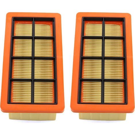 Lot de 2 filtres plissés plats pour aspirateur à cendres Kärcher 6.415-953.0 AD2 AD3 AD4 Premium AD 3.000, AD 3.200 Filtre de Nettoyage de poussière de poussière Filtre d'aspirateur (1/5)