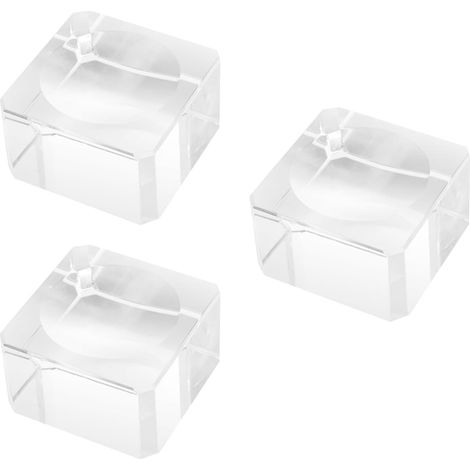 Support pour Boule de Cristal Rond en Cristal Transparent 3pcs sans Distorsion ni Parti-color Élégant pour Salon ou Maison (1/5)