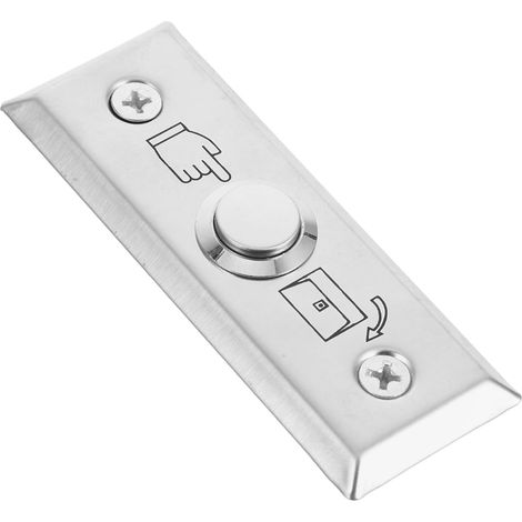Interrupteur De Porte En Inox Bouton Poussoir De Sortie Plaque Murale De Sonnette Étanche Pour Contrôle D'accès Compatible Extérieur 1 Pièce Installation Rapide (1/5)
