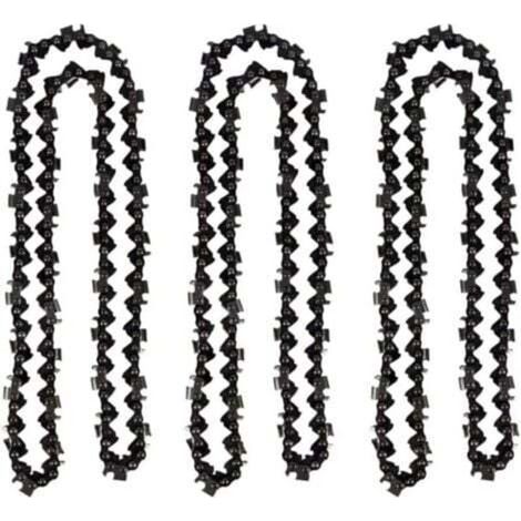 Lote de 3 cadenas de motosierra de 50 cm 0,325" 1,5 mm 76 eslabones de transmisión - compatible con Timberpro 62CC, Hyundai y otras (1/4)