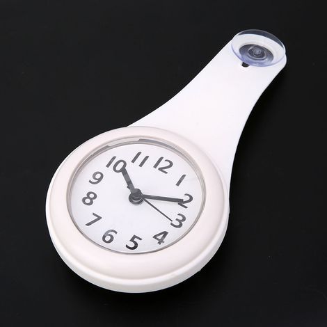 Modische, wasserdichte Hängeuhr für Bad und Küche, Heimdekoration (Weiß) (1/5)