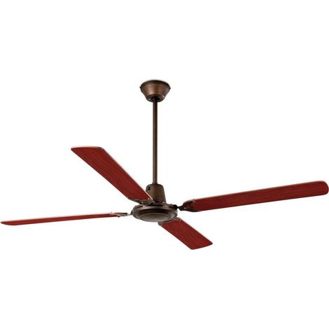 Ventilatore da soffitto da 140 cm – 4 pale in legno – Motore 220 V CA – 5 velocità regolabili – Funzione estate/inverno – IP20 (1/5)