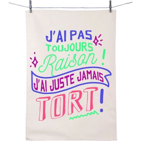 Essuie main - Jamais tord - en coton décoré