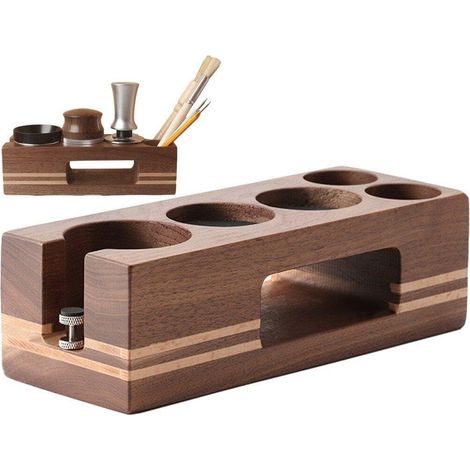 Stazione di sabotaggio del caffè - Portafiltro in legno per sabotaggio dell'espresso, base in legno, portafiltro per sabotaggio del caffè, accessori per baristi (1/5)