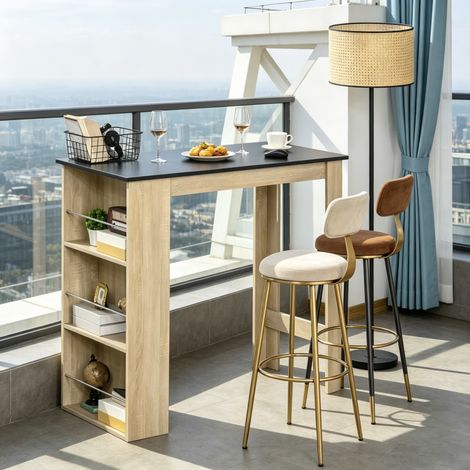 Table basse élégante, table de bureau, table de bar, table haute, table d'appoint, table à manger (uniquement avec table à manger) (1/5)