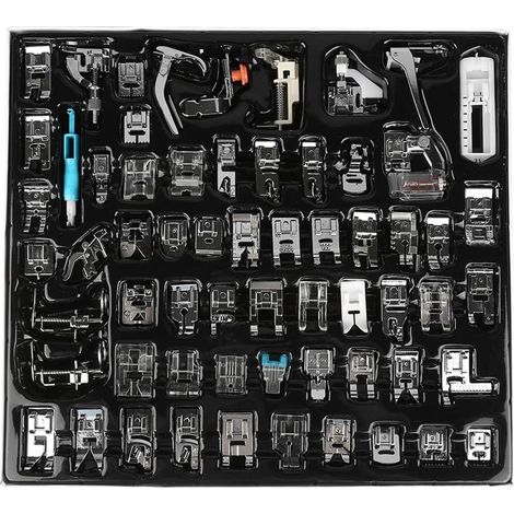Pied Presseur Machine A Coudre - 62 Pièces En Acier Inoxydable - Compatible Avec Machines À Coudre Standard - Lot Complet (1/5)