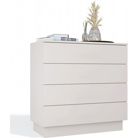 Kommode AMBER 4S mit 4 Schubladen für Schlafzimmer und Wohnzimmer Kaschmir Beige