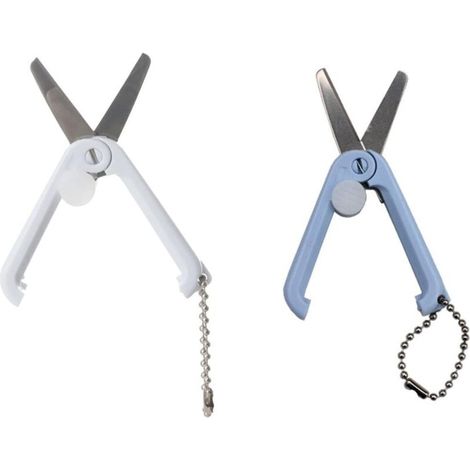 2-Piece Miniature Portable Scissors for Children, Travel and Office – Foldable and Compact Model for Stationery (1/5)