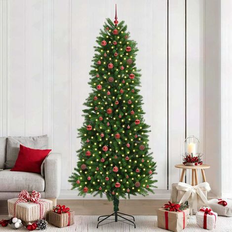 Weihnachtsbaum mit 300 LEDs mit Ständer Grün 240 cm PE
