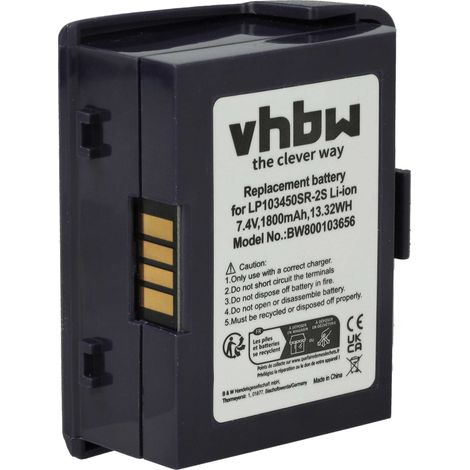 vhbw batteria compatibile con Verifone VX680, VX520, VX670 lettore di carte, NFC Smart Card Reader, terminale POS (1800mAh, 7,4V, Li-Ion)