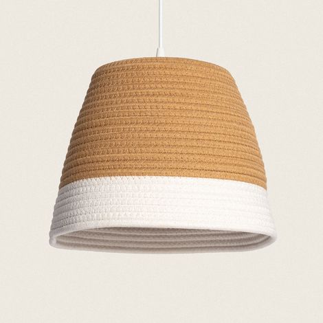 Lampada a Sospensione Fibre Naturali Begonia-S Marrone (1/5)