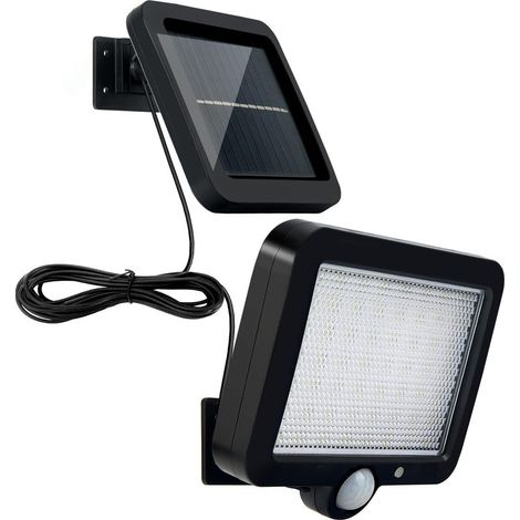 Lampe Solaire Extérieur avec Détecteur de Mouvement, 56 LED Lumière Solaire Extérieur de 3 Modes Éclairage à 120°, Étanche IP65 Mural pour Jardin avec 5m Câble