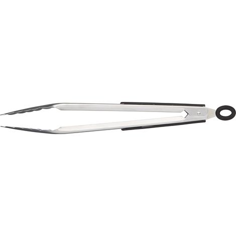 MasterClass Pinzas de cocina de acero inoxidable resistente con mango blando, 30 cm (12'')