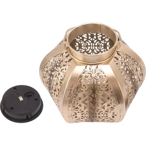 Lanterne solaire extérieure étanche, lanterne solaire suspendue ajourée en métal, lampe décorative de jardin avec poignée pour terrasse, pelouse, porche ou jardin.