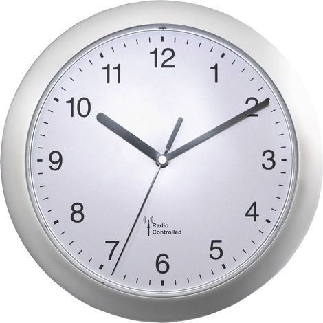 EUROTIME 56787 Radiocontrollato Orologio da parete 25 cm x 38 mm Argento (1/5)
