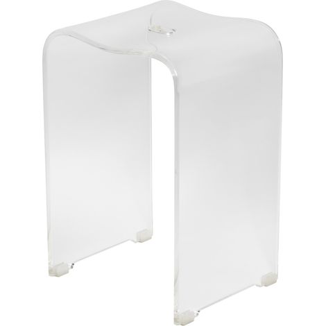 Swiss Aqua Technologies – Tabouret de salle de bain PMR SATSTOLPLASTT – antidérapant, capacité 130 kg, dimensions 33 x 48 x 27,5 cm – pour usage quotidien