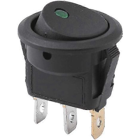 12V Rundschalter Ein/Aus SPST, passend für Kfz-Elektrik, Auto, Transporter, Armaturenbrett, Bootsbeleuchtung - JXLGV (1/5)