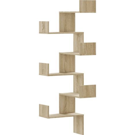 Maison Exclusive - Wand-Eckregal Sonoma-Eiche 45x45x147 cm Holzwe