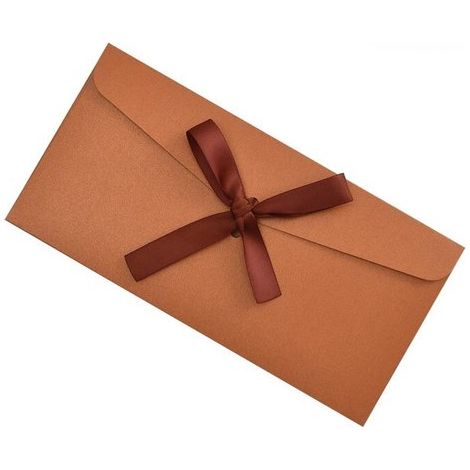 Set mit 10 rustikalen, farbenfrohen Umschlägen mit eleganten Seidenschleifen für Hochzeitseinladungen, Geburtstagskarten, Partyankündigungen und (1/5)