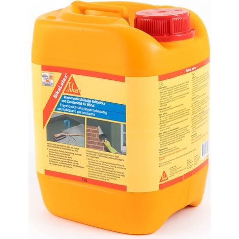 Sika - SikaLatex, Bianco - Additivo per malte e agente adesivo resistente all'acqua - Aumenta l'aderenza e la resistenza all'abrasione - Tanica 5kg