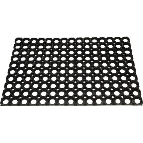 Paillasson antidérapant en caoutchouc 40 x 60 cm pour entrée, intérieur et extérieur, tapis de protection de sol résistant (1/5)