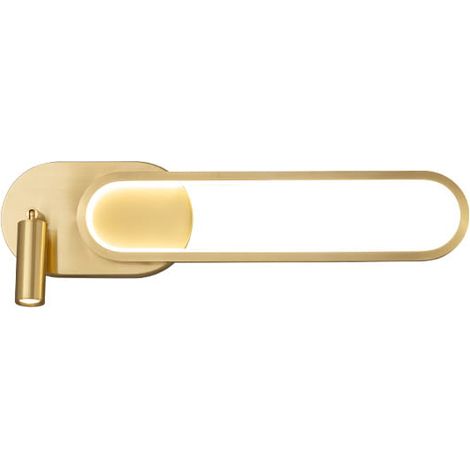 Elyptica – Moderne LED-Wandleuchte Gold 48 cm (1/4)