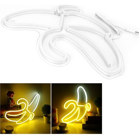 Lumière néon LED en forme de banane, applique murale décorative pour chambre, fête de Noël ou bar (1/5)