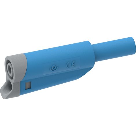 Electro PJP 1076-CD1-Bl Laborstecker Stecker, gerade Stift-Ø: 4 mm Blau 1 St. (1/3)