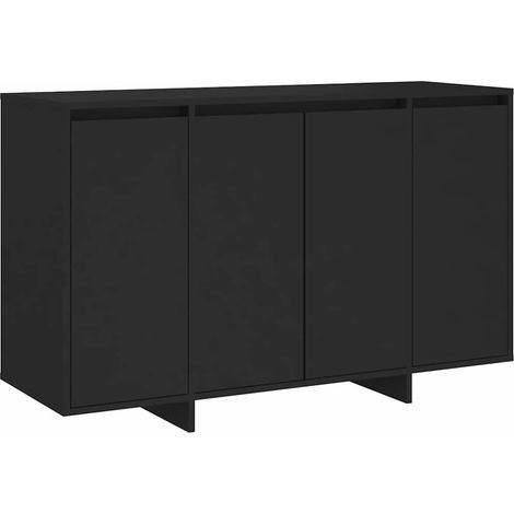 Aparador de madera contrachapada negro 120x41x75 cm vidaXL (1/5)