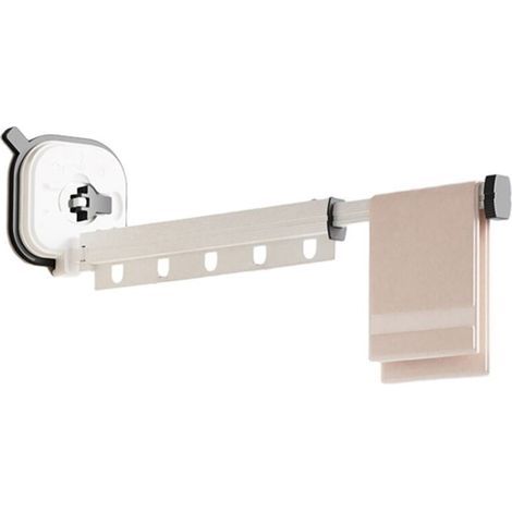 Porte-Vêtements Télescopique Pliable en Alliage D'Aluminium, Montage Mural, pour Usage Domestique A (1/5)