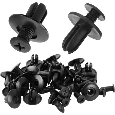 Lot De 50 Rivets À Expansion En Plastique De 8 Mm - Clips De Fixation Pour Voiture - Clips De Renfort De Pare-Chocs - Rivets En Plastique - Pour Voiture (1/5)