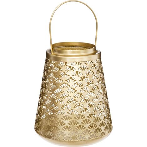 Lanterne en Métal Design "Feel" 19cm Or (1/3)