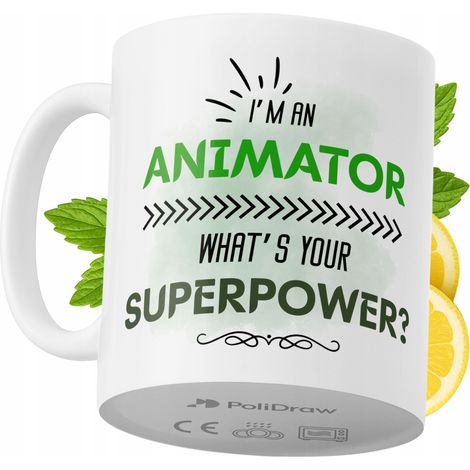 Mug humoristique pour animateur, avec un texte amusant et un design graphique original. Idéal pour les anniversaires, les fêtes et les occasions spéciales. Mug premium pour la maison, le bureau et le  (1/5)