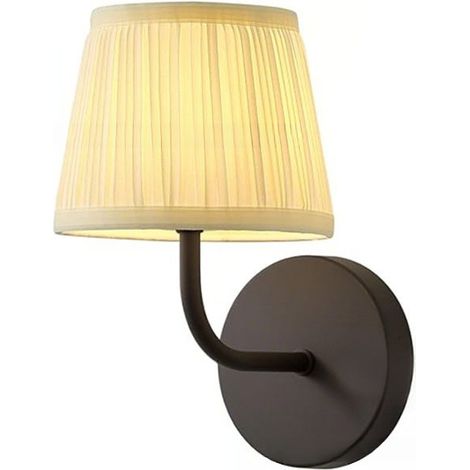 Applique noir E27, applique de chambre,applique de salon,applique de coiffeuse, 220 V, d'intérieur, câblée, abat-jour en tissu, sans source lumineuse (1/5)