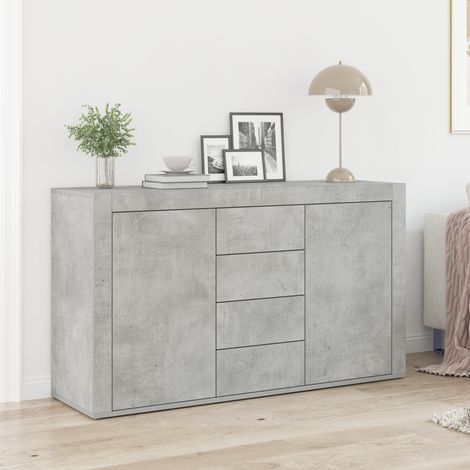 Sideboard Beton Grau 120 x 36 x 69 cm Holzwerkstoff