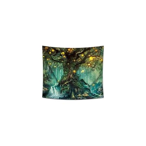Tapisserie 3D forêt réaliste design floral européen, 150 x 200 cm – (1/5)