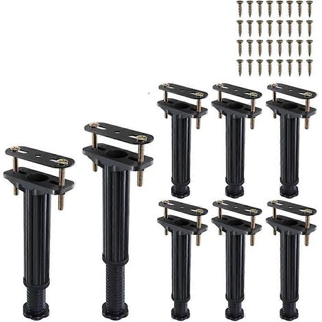 8 pièces réglable Height lit support Legs 7.8-13.0 pouces, renforcé lit Frame support Legs pour lit Slat et Frame (1/5)