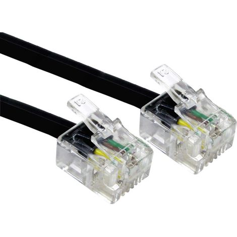 Câble téléphonique RS PRO, L 15m, Blindé Noir, Gaine PVC ( Prix pour 1 )
