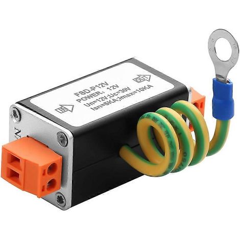 Parafoudre 12 V CC 10 kA pour caméra de sécurité, système CCTV, RS485 et équipement basse tension (1/5)