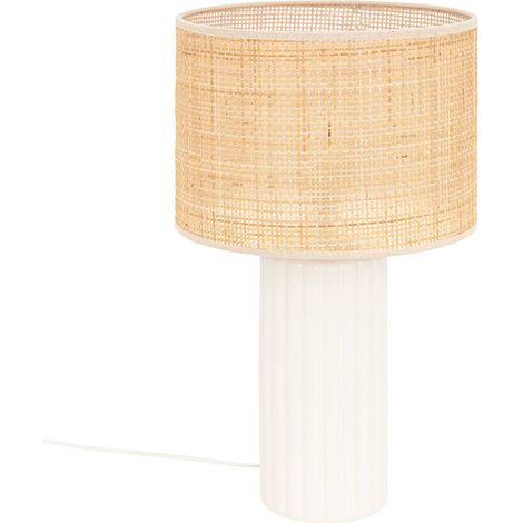 Lámpara de cerámica blanca Tylia H47cm - Atmosphera créateur d'intérieur