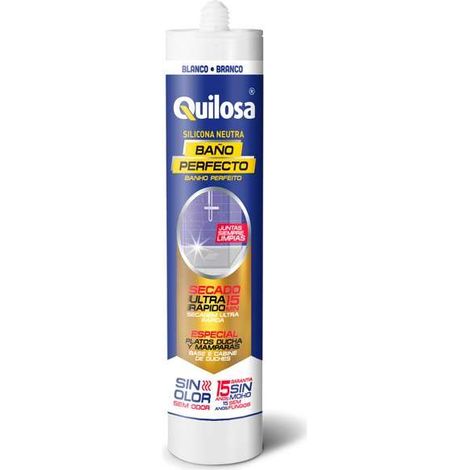 QUILOSA SILICONA NEUTRA BAÑO PERFECTO ANTRACITA TUBO 300 ML.