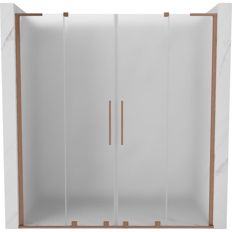 Mexen Velar L Duo porte de douche coulissante 200 cm, givre, cuivre brossé - 871-200-003-32-65 (1/5)