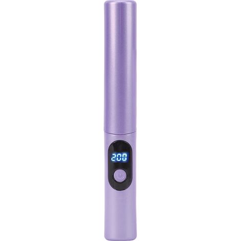 Peigne lisseur sans fil compact rechargeable par USB, brosse lissante portable idéale pour les voyages et une utilisation quotidienne (violet) (1/5)