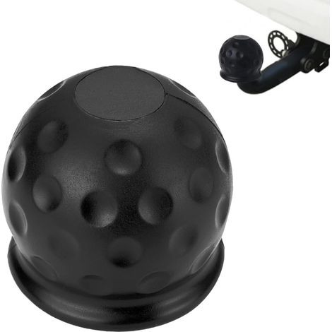 pezzo di copertura per sfera di traino, protezione per sfera di traino, copertura per sfera di traino per auto, protezione per sfera di traino per auto, per rimorchi, auto, camion, camper, nero (Ø 50 