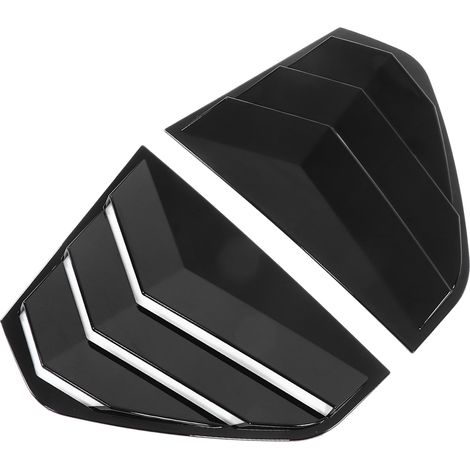Lot de 2 grilles d'aération latérales de lunette arrière de voiture, noires, à profil étagé, de remplacement pour MK8 2020-2021 (1/5)