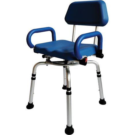 Chaise de douche réglable en hauteur à 360° et pivotante, pliable, 42912 (1/5)